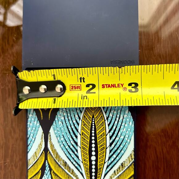 Vintage Estee Lauder Blue Feather Pattern Small Makeup / Cosmetic Folding Mirror - Picture 8 of 10